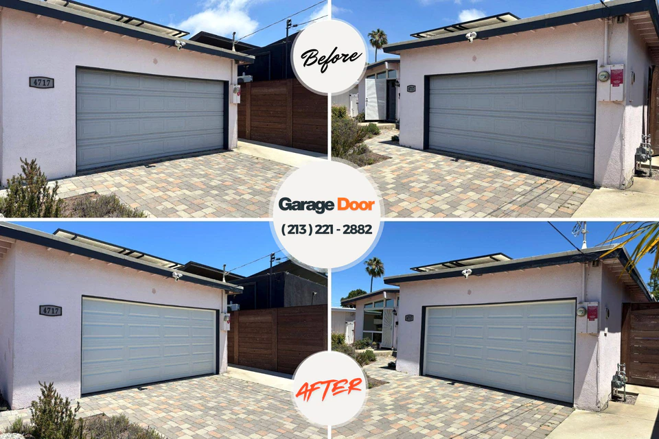 Before and after: garage door repair Clayton, GA